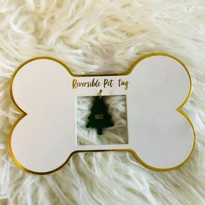 NWT Charming Charlie Reversible Christmas Pet Tag